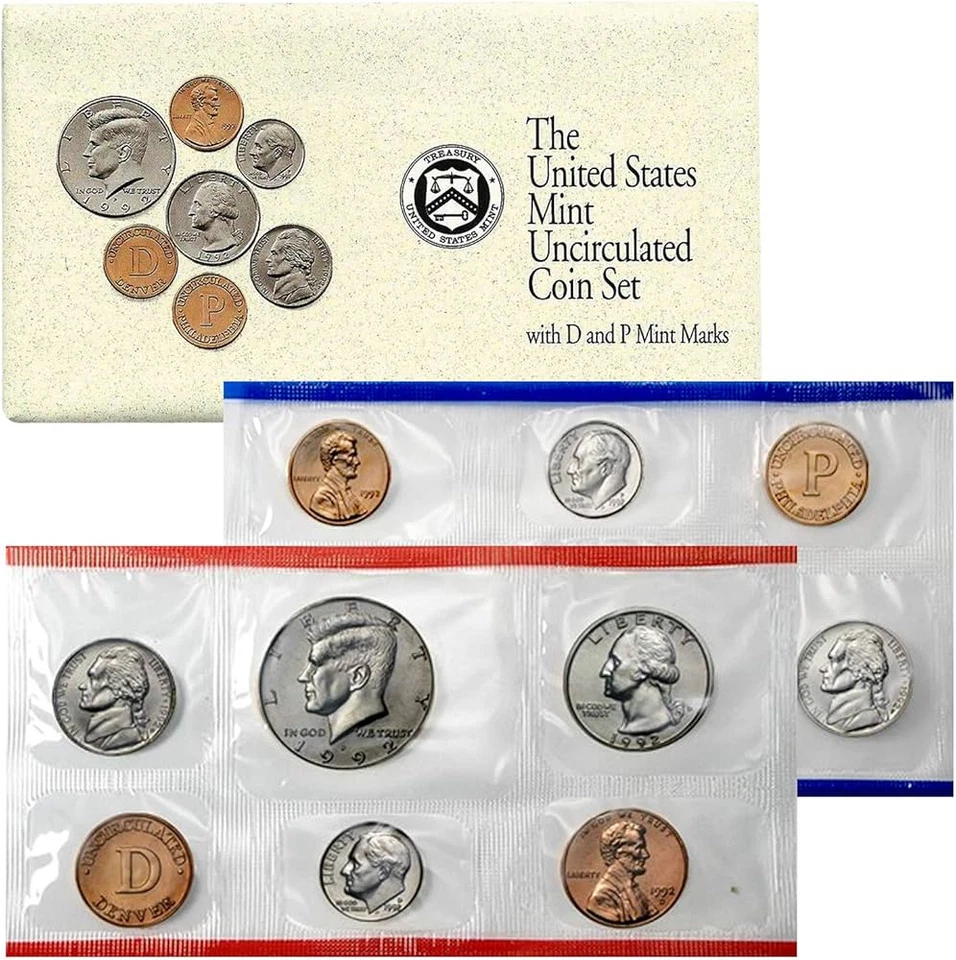 1992 United States Uncirculated Mint Set ***IN ORIGINAL US MINT PACKAGING*** - Image 1 of 1