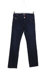 BOGNER JEANS straight cut used look jeans Logo Application D 34 navy blue