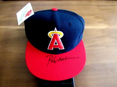ROD CAREW CALIFORNIA ANGELS TWINS HOF SIGNED AUTO VINTAGE NEW ERA CAP HAT JSA  - Image 1 of 3