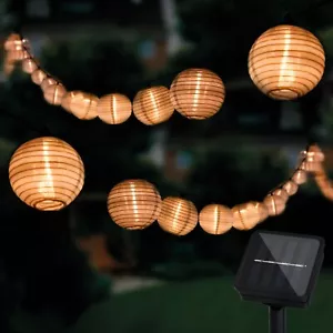 LUMILED Solar Lampion Lichterkette 20 LEDs Solarlichterkette 7,6m außen Garten - Bild 1 von 11