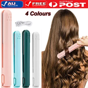 Mini Dual-purpose Curling Iron 2 in 1 Hair Curler Portable Hair Curling Tool USB - Picture 1 of 17