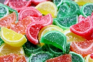 Mini Fruit Slices  asstd  Nostalgic Jelly Slice Candy  1 lb  FREE SHIPPING - Picture 1 of 1