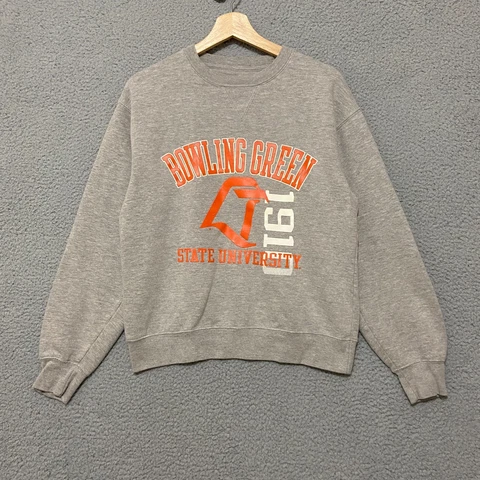 Bowling Green State University Crewneck Sweatshirt Adult Small Gray NCAA College Cover