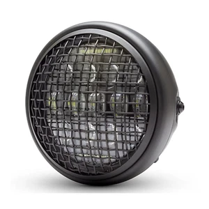 7" Grill retro motorcycle headlight led daymake cafe racer bobber project custom - Bild 1 von 7