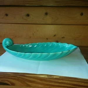 Vintage Franciscan Coronado Ware Swirl Teal Candy Olive Dish Oblong - Picture 1 of 10