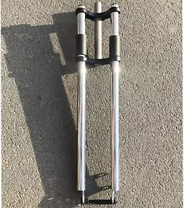 CDHPOWER 1-1/8" Threadless Bicycle Fork 26" Triple Tree Non-suspension Bike Fork - Picture 1 of 9