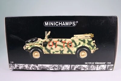 LE1017 MINICHAMPS 100052001 1/18 1:18 VW Kübelwagen type 82 Tripolis 1942 WWII - Photo 1/4