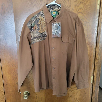 NWT Cabela's Brown Camouflage Seclusion 3D Hunting Shirt Sz. XL NEW - Image 1 of 3