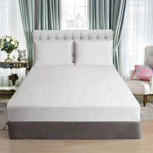 Protector de colchón impermeable de lujo 25 cm de profundidad BAMBÚ sábana ajustable funda de colchón - Imagen 1 de 12