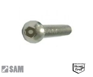 10 Linsenkopfschrauben ISO 7380 M8X30 mit Sicherheitspin A2 Sicherheitsschrauben - Bild 1 von 1