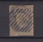 Ceylon QV 1857 1/- Slate Violet Imperf SG10 Fine Used BP9387