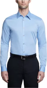 Calvin Klein Infinite Slim Fit Dress Shirt, Light Blue, L - Picture 1 of 2