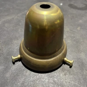 VINTAGE 2 1/4 BELL SHAPED UNFINISHED SOLID BRASS SHADE HOLDER- NEW OLD STOCK - Picture 1 of 8