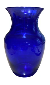  vintage cobalt blue glass vase 8” tall 4” wide - Picture 1 of 6