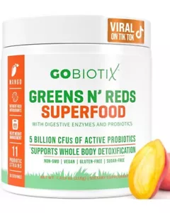 Super Greens and Reds Powder - Red and Green Superfood - Probiotic Supplement - - Picture 1 of 8
