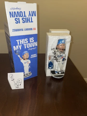 Dodgers Manny Ramirez Curtain Call Bobblehead Brand New Cover