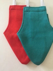 2 Bird Fashion Green Red Christmas Flight Suit For outside cage Extra Small - Picture 1 of 4