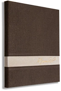 A5 Stammbuch Braun Fonte für alle Urkundenformate incl. Hüllen - Bild 1 von 4