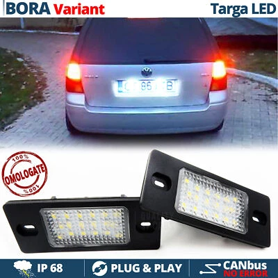 PLACCHETTE Luci TARGA LED per VW BORA Variant CANbus 18 LED 6500K Bianco Puro - Immagine 1 di 4