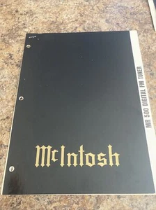 Mcintosh MR 500 Vintage FM stereo Tuner Original Owners manual Loose - Picture 1 of 2