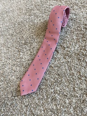 Corbata Alexander Julian Para Hombres Ajustada Rosa Lunares 2.5”x48” Seda - ¡Bonita! Foto 1 de 4