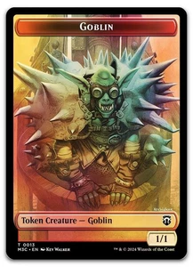 Goblin (Ripple Foil) // Tarmogoyf Double-Sided Token NM Modern Horizons 3 - Picture 1 of 1