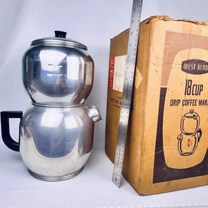 Vintage West Bend Kwik macchina da caffè a goccia 18 C alluminio USA pentola metà secolo 1959! - Foto 1 di 17