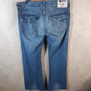 Vintage True Religion Bootcut With Flaps Made in USA Jeans Herren W38 L34 Blau - Bild 1 von 8