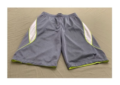 ¿ANTIGUO DEPORTE AZUL MARINO UNISEX ELÁSTICO/REVERSIBLE? PANTALONES CORTOS APROX. TAMAÑO CINTURA 30-32" Foto 1 de 4