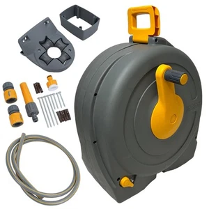 Fast Reel Wall Mounted Portable Garden Hose Spraying Watering Hose 40m - Picture 1 of 6