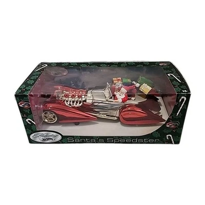 2002 Holiday Hot Wheels 1/18 Scale Diecast 55635 - Speedster Santa's - Red Rare - Image 1 of 4