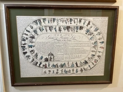 Raro 1790 El nuevo juego de la vida humana con reglas para jugar en Londres Foto 1 de 4