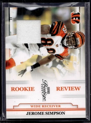 2009 Playoff Prestige Rookie Review Jerome Simpson #27 Bengals - Image 1 of 2