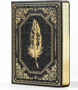 Vintage Leder Journal für Damen Herren 200 Seiten Goldrand Hardcover Journaling N - Bild 1 von 7