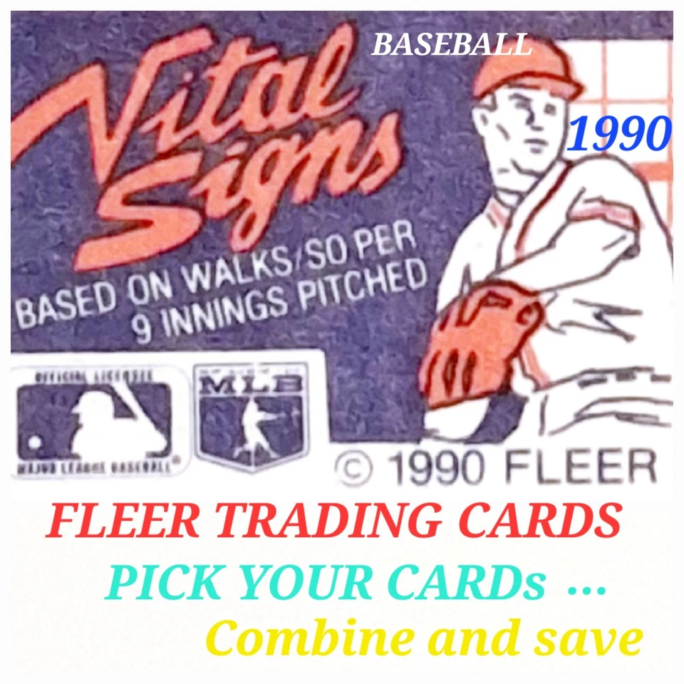 1990 Fleer Baseball - Pick Your Card - Combine And Save - Trading Cards - Image 1 of 1