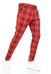 Wetta Sportswear Men’s Red Plaid Pants Size 36 - Picture 1 of 2