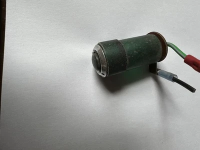 Triumph TR4, TR3, Green Turn Signal Warning Light Holder & Chrome Nut, Original, - Image 1 of 4