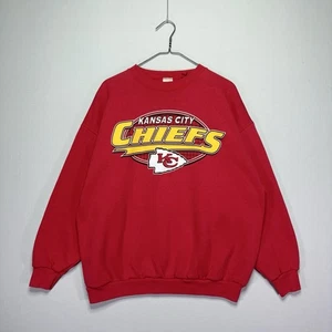 VTG 90s Logo 7 Kansas City Chiefs Sweatshirt - Red - HUGE Graphic - XL - *READ* - Picture 1 of 7