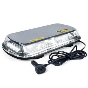 Barra de luz estroboscópica en la azotea blanca 44 LED para camión lámparas de baliza de cristal de 17 - Imagen 1 de 7