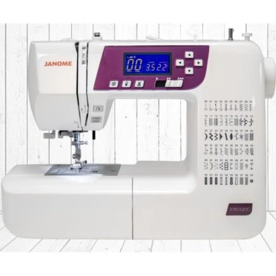 Janome 3160QDC G Purple Quilt Decor Sewing Machine + Push Button Scissor New - Image 1 of 4
