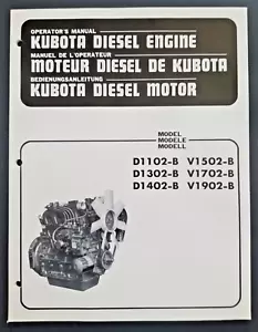 Kubota D1102B-D1302B-D1402B-V1502B-V1702B-V1902B Diesel Engines Operators Manual - Picture 1 of 7