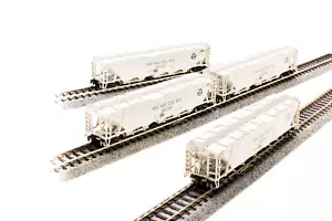 N Scale Broadway Limited BLI 3170 Class H32 5-Bay Covered Hopper PRR 4-Pack NIB - Picture 1 of 12