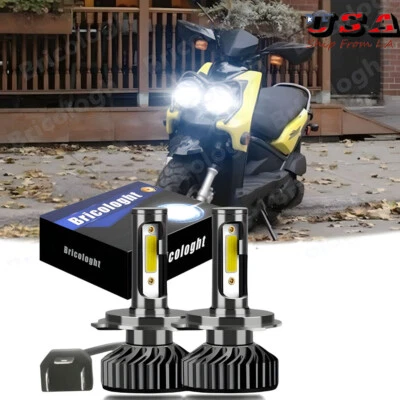 Kit de bombillas de faros LED 6500K blanco alto/bajo para Yamaha YW125 Zuma 125 H4 2009-2015 Foto 1 de 4