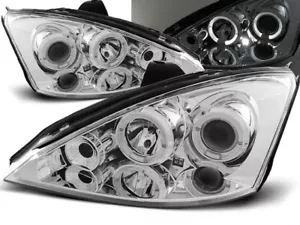 ford focus 1998 1999 2000 2001 lpfo03 headlights halo rims - Picture 1 of 1
