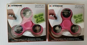 Xtreme Tech Spinner Glow In The Dark Pink Qty 2 NEW - Picture 1 of 2