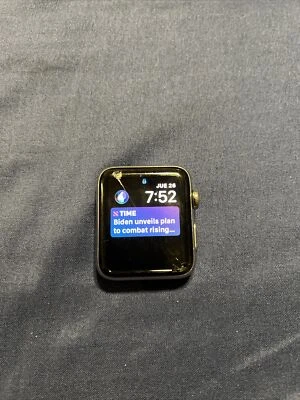 Apple Watch Series 3 42mm Stainless Steel Case GPS Cellular *Cracked Screen NoIC - Image 1 of 4