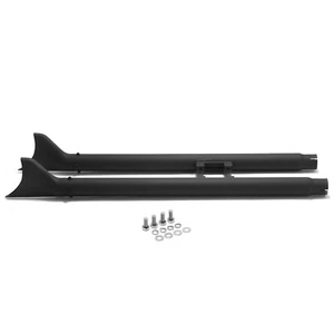 36" Straight Fishtail Exhaust Extension Set Black For Harley Davidson Custom - Bild 1 von 7