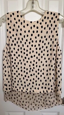 Kate Spade Polka Dot Sleeveless Blouse, Size S - Imagem 1 de 4