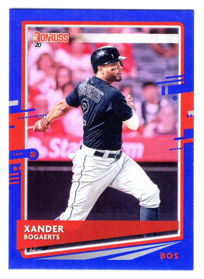 XANDER BOGAERTS  RED SOX  2020 DONRUSS #75 - BLUE HOLO FOIL - Image 1 of 1