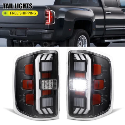Luces traseras negras LED completas 2014-2018 para Chevy Silverado 1500 2015 2500HD 3500HD Foto 1 de 4